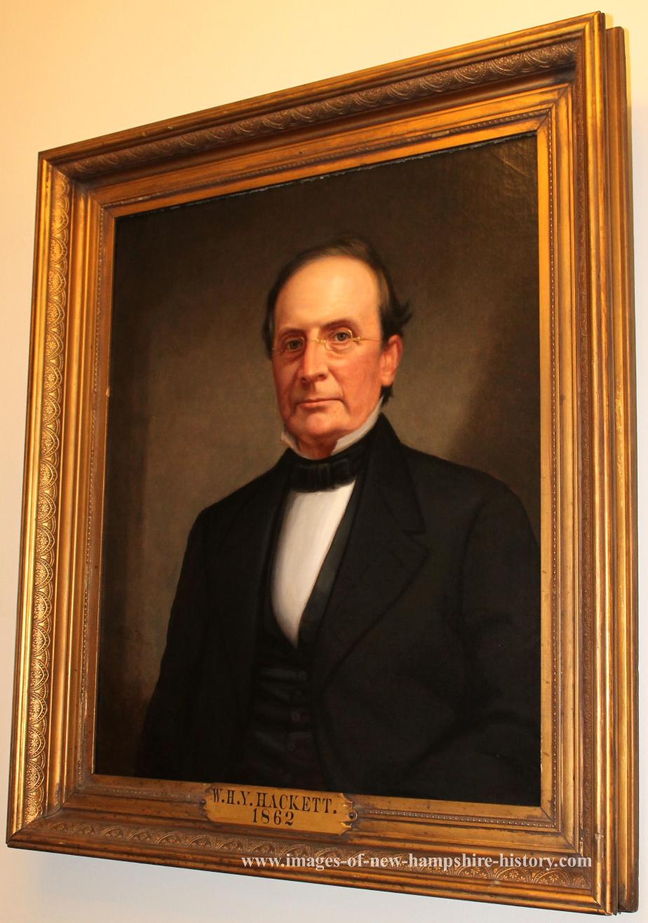 William HY Hackett - NH State Senate President 1862 - NH State House Portrait
