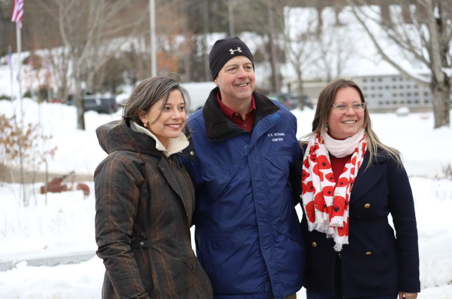 Wreaths for Boscawen 2025 New Hampshire State Veterans Cemetery - Shawn Buck & Maggie Goodlander