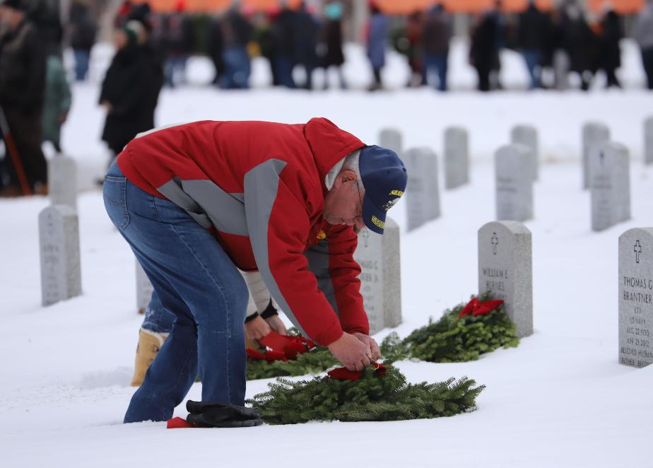 Wreaths for Boscawen 2025 New Hampshire State Veterans Cemetery