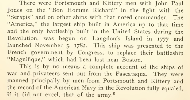 HMS America Launched in Portsmouth NH - November 5, 1782
